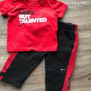 Nike baby size 12 months tee and sweatpants